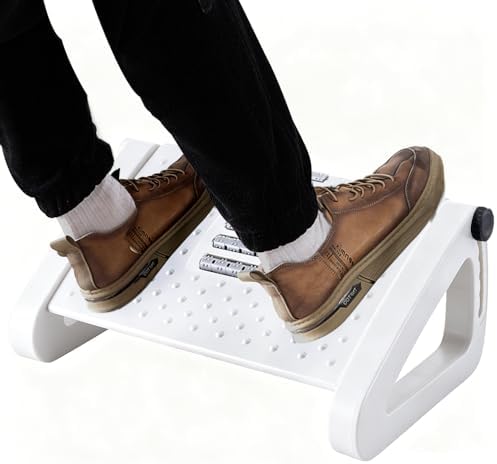 CasaZenith Foot Rest, Six Heights Adjustable Foot Rest Under Desk at Work