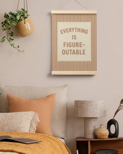 FGFK Everything Is Figureoutable Inspirational Wall Art Poster Hanger Frame