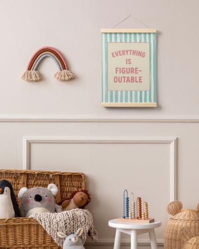 FGFK Everything Is Figureoutable Inspirational Wall Art Poster Hanger Frame