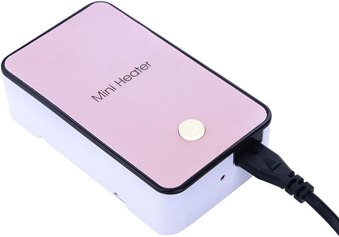 Safety Energy-saving Heater Mini Portable Room Office Desktop Electric Fan Heater Air Warmer (Pink)
