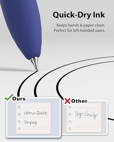 Hiacry 16 Pack Gel Pens, Quick-Dry Long Lasting Black Ink-0.7mm Fine Point