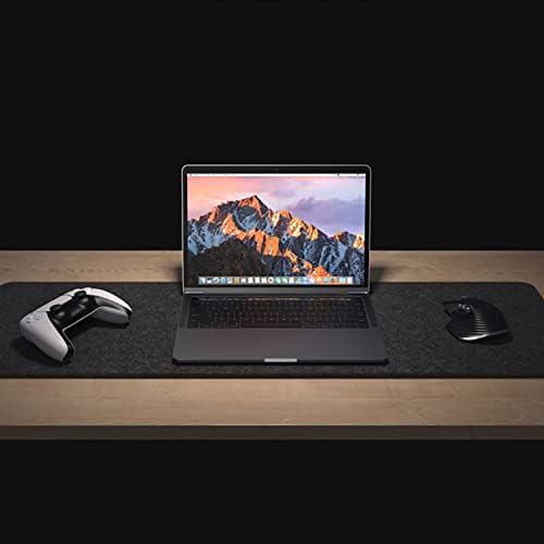 DAWNTREES Felt Desk Mat, Computer Mat for Desk, Dark Gray (36x12Inches)