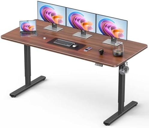 63" Large Electric Standing Desk Adjustable Height for Home Office