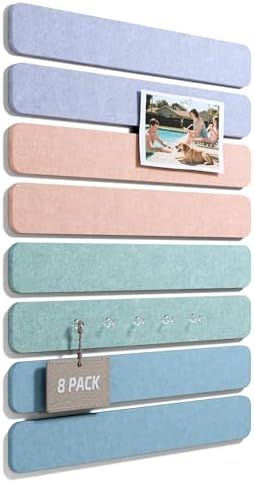 Fluxynara 13" x 2" Felt Wall Panels, Coastal Haze