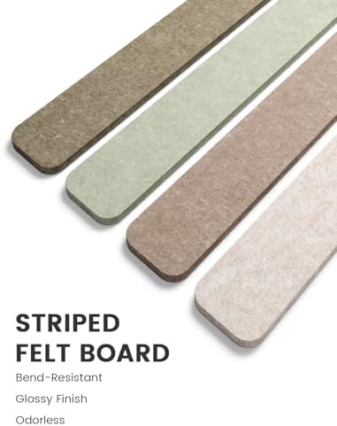Fluxynara 13" x 2" Felt Wall Panels, Linen Dusk