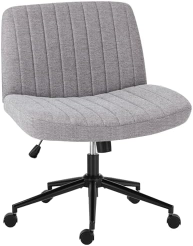 OLIXIS Criss Cross Chair with Wheels, Vanity Chair, Home Office Desk