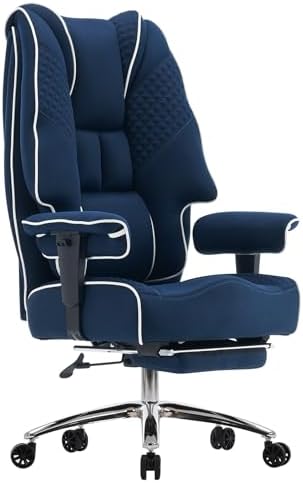 EXCEBET Big and Tall Executive Office Chair 400lbs Wide Seat, Mesh Grey