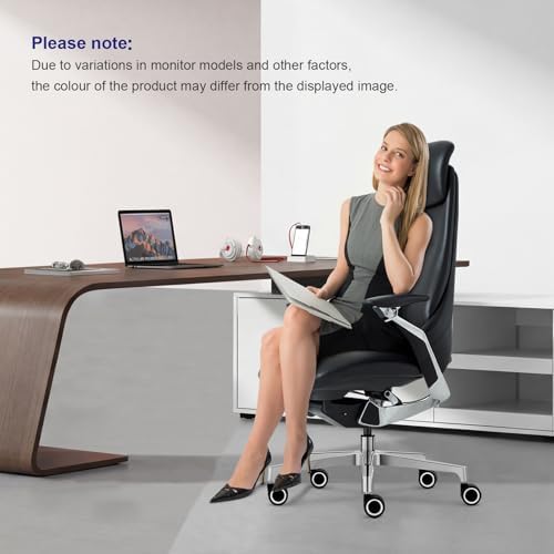 Genuine Leather Executive Office Chair，Top-Grain Cowhide, Ergonomic Design