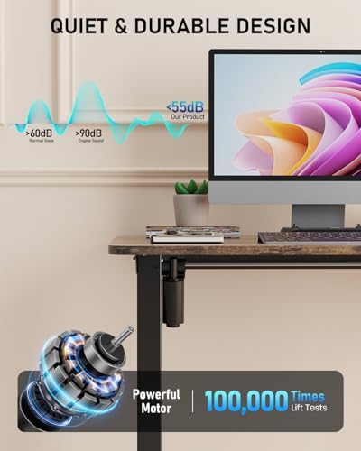 40" Small Electric Standing Desk Adjustable Height for Home Office