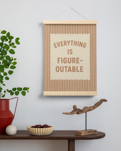 FGFK Everything Is Figureoutable Inspirational Wall Art Poster Hanger Frame