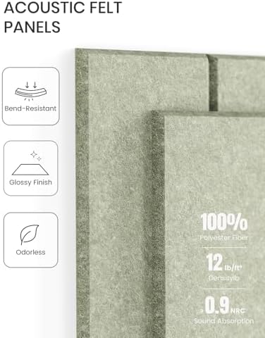 Fluxynara Felt Bulletin Board & Cork Board Alternative, Sage