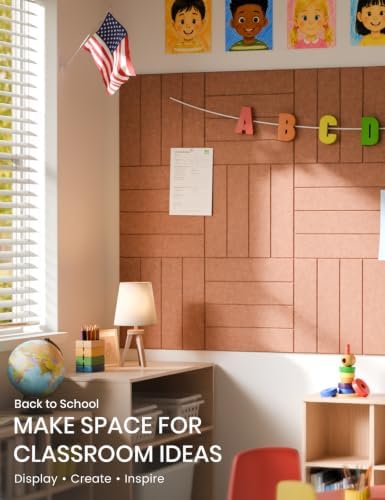 Fluxynara 36" x 24" Large Felt Bulletin Board, Terracotta