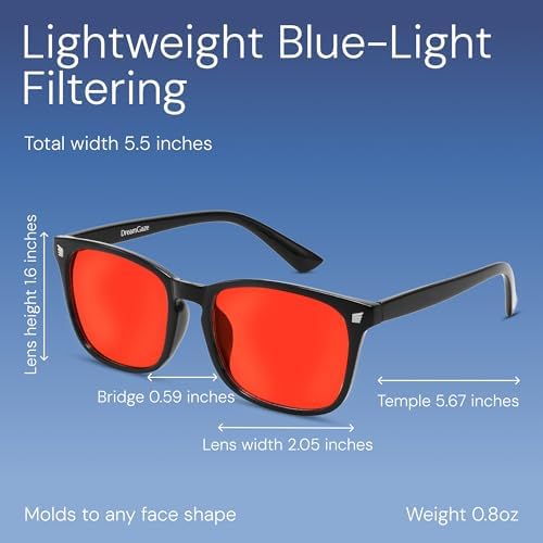 livho High Tech Blue Light Blocking Gaming Glasses - Red Lenses