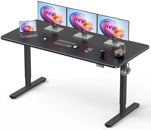 63" Large Electric Standing Desk Adjustable Height for Home Office
