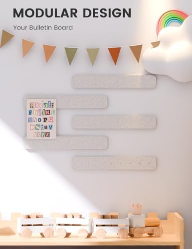 Fluxynara 13" x 2" Felt Wall Panels, Oatmeal