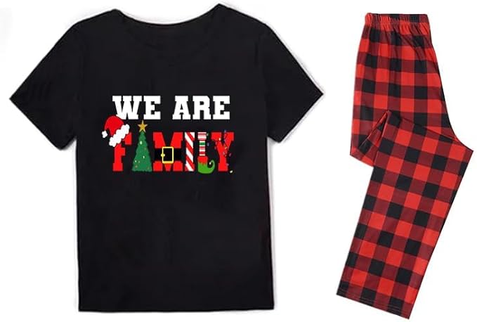 Family Christmas Pajamas Matching Sets Holiday Xmas Party Family Sleepwear Set Jammies for Couples