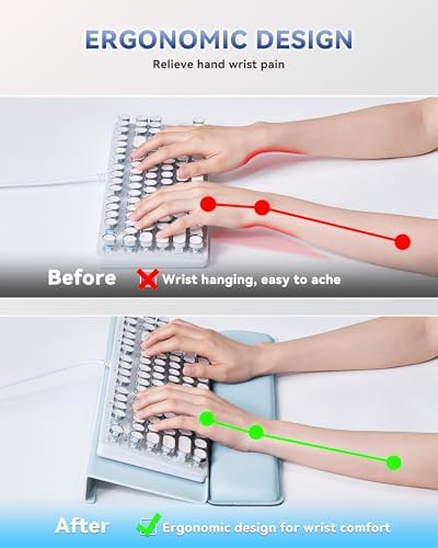 Laborio Computer Keyboard Wrist Rest, Keyboard Riser Stand for Desktop