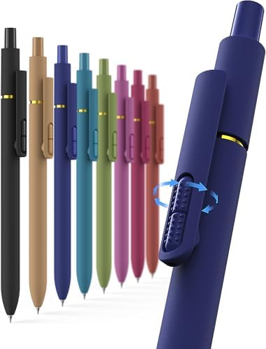 Hiacry 8 Pcs Gel Pens, Quick-Dry Long Lasting Black Ink-0.7mm Fine Point