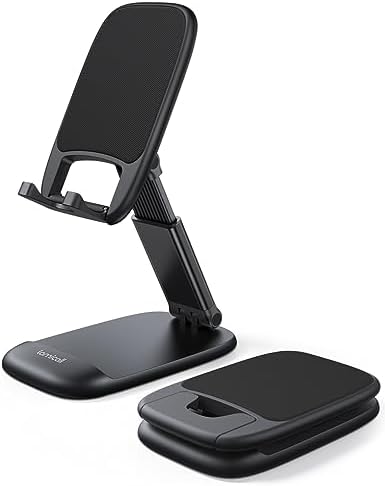 Lamicall Cell Phone Stand for Desk, Height Angle Adjustable Phone Holder