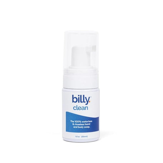 Billy Clean Little 100% Natural No Rinse Waterless Soap, Hand and Body, Travel Size Foaming Hand Washer, Alcohol Free, Elderly and Kids