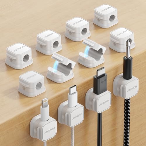 JOYROOM 12 Pack Magnetic Cable Clips, Cord Organizer Adhesive Wire Holder