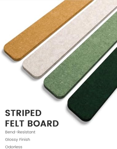 Fluxynara 13" x 2" Felt Wall Panels, Moss Glimmer