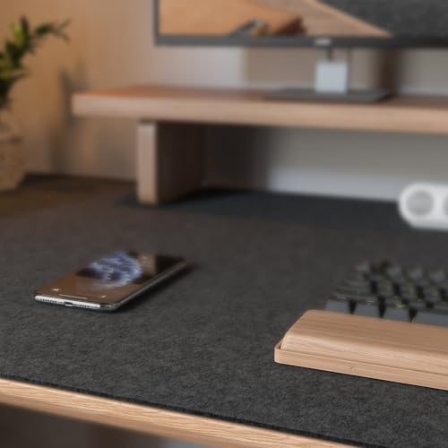 DAWNTREES Large Felt Desk Mat, 47.2"x 23.6", Desk Pad for Office and Home
