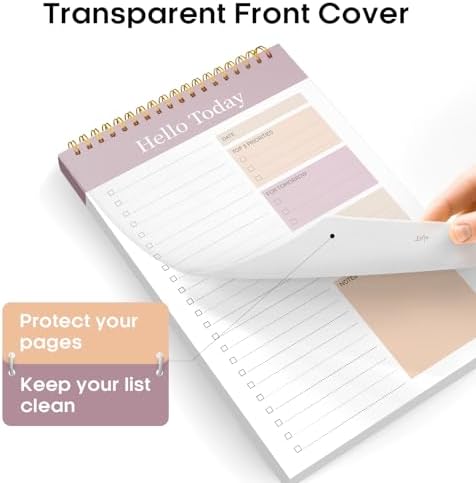 Taja To Do List Notepad, Undated Daily Planner for Work and Goal Setting