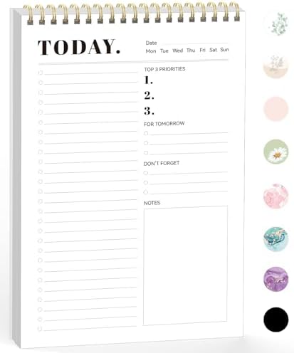 Forvencer To Do List Notepad with 52 Sheets (6.5 x9.8),To Do List Notebook