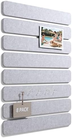 Fluxynara 13" x 2" Felt Wall Panels, Soft Gray