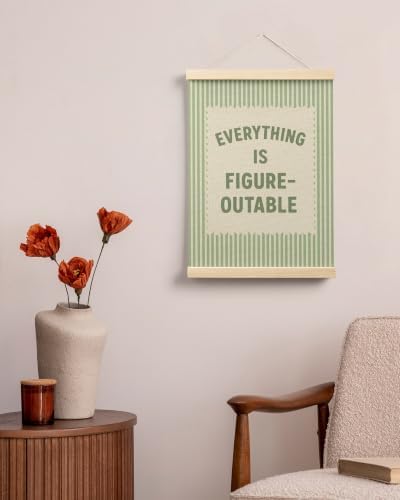 FGFK Everything Is Figureoutable Inspirational Wall Art Poster Hanger Frame
