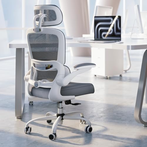 TRALT Office Chair Ergonomic Desk Chair - Gaming Chair with Lumbar Support (3, White)