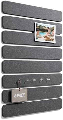 Fluxynara 13" x 2" Felt Wall Panels, Charcoal Gray