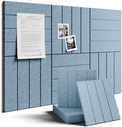 Fluxynara Felt Bulletin Board & Cork Board Alternative, Dusty Blue