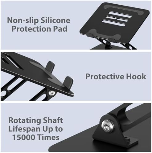 Adjustable Laptop Stand for Desk, Metal Laptop Riser Holder