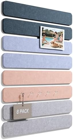 Fluxynara 13" x 2" Felt Wall Panels, Heather Grey