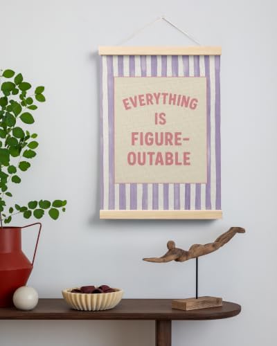 FGFK Everything Is Figureoutable Inspirational Wall Art Poster Hanger Frame