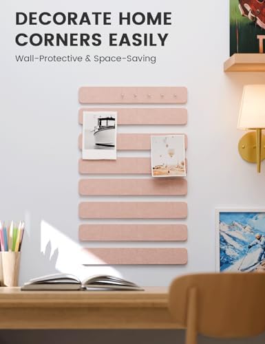 Fluxynara 13" x 2" Felt Wall Panels, Pink