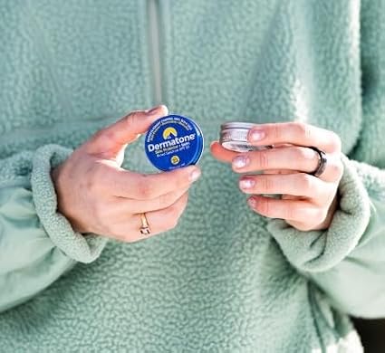 Dermatone Skin Protector Balm | Classic Tin 2-Pack Stocking Stuffer | All Year Long Skin Protection | Moisturizing | Heals & Repairs | SPF23 | Ski Balm | Advanced Skin Therapy, 0.5 oz