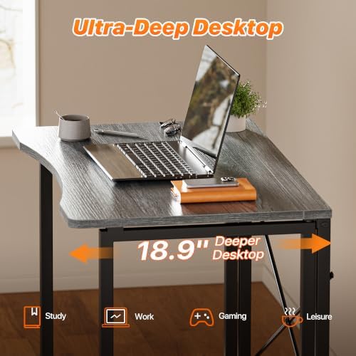 Huuger Folding Desk for Small Spaces, 31.5 Inch Foldable Computer Table