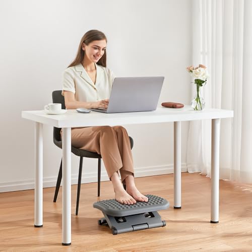 HUANUO Adjustable Foot Rest for Under Desk with 3 Height Position, Gray