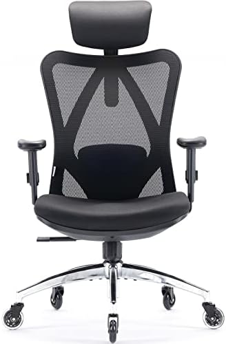 SIHOO M18 Ergonomic Office Chair, Upgraded Wheels, Mesh Back Desk Chair