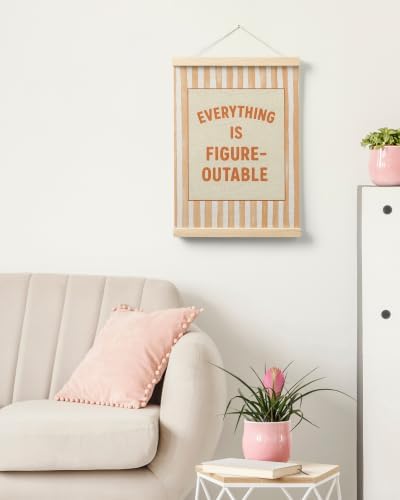 FGFK Everything Is Figureoutable Inspirational Wall Art Poster Hanger Frame