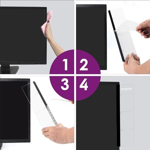 Office Supplies for Women Men 2pcs Monitor Memo Board with Functional Areas