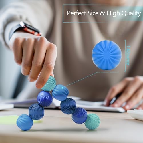 Silicone Magnetic Balls Fidget Toys for Adults & Teens,8PCS Stress Relief Sensory Toys for Autism ADHD Anxiety,Fun Textures Gadgets,Office Desk Toy,Stocking Stuffers for Men Women Teen Gifts