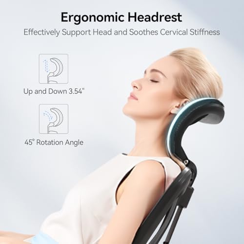 SIHOO M18 Ergonomic Office Chair, High Back Mesh Desk Chair with Adjustable Headrest & Lumbar Support, 330lbs Capacity Computer Chair with 2D Armrests & Wide Cushion, Tilt Lock, 2 Packs-Black