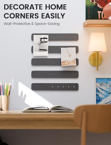 Fluxynara 13" x 2" Felt Wall Panels, Charcoal Gray