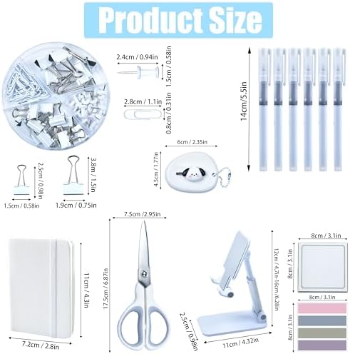 LXEVIHK White Desk Accessories 23-Piece Office Supplies Gift Set