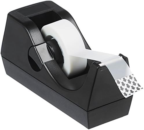 Amazon Basics Weighted Desktop Tape Dispenser with Non-Skid Base, Desk Accessory, 24-Pack