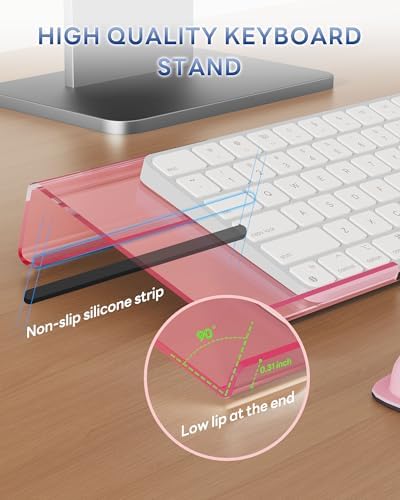 Laborio Computer Keyboard Wrist Rest, Keyboard Riser Stand for Desktop